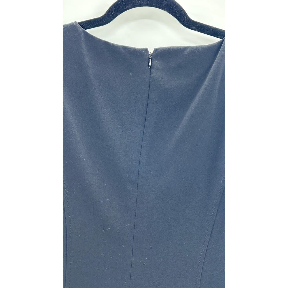 Anne Klein Women Black Tan Colorblock Cap Sleeve Fit Flare Dress Size 10 Career - Picture 5 of 8